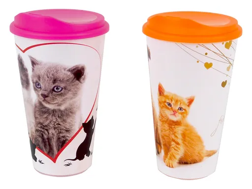 TVAR - Pohár s náustkom 4dl maznáčikovia rôzne motívy, umelá hmota