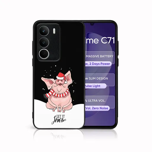 MY ART Kryt s vianočným dizajnom Realme C71 LET IT SNOW (075)