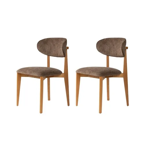 Súprava jedálenských stoličiek Lionte Brown and Dark Oak, 2 ks