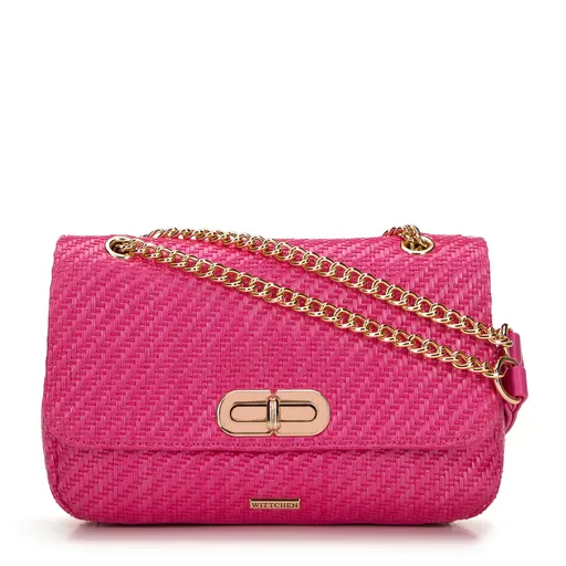 Dámska zapletaná crossbody kabelka Wittchen s retiazkou 98-4Y-408-P