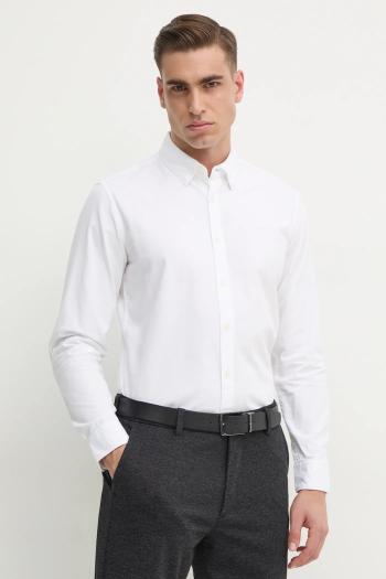 Bavlnená košeľa Pepe Jeans pánska, biela farba, regular, s golierom button-down