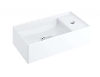 RAVAK - Veda 400 Umývadielko Slim, 40x22 cm, s 1 otvorom na batériu, biela XJX01240000