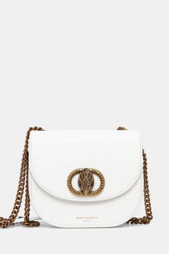 Kožená kabelka Kurt Geiger London CHELSEA biela farba, 3598310109