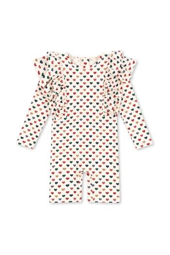 Detská plavecká kobinéza Konges Sløjd MANUCA FRILL ONESIE GRS béžová farba, KS102511