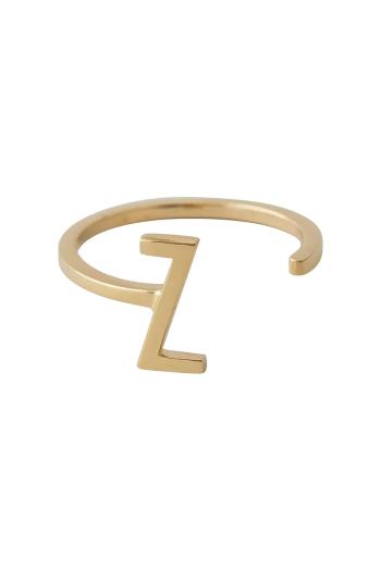 Strieborný pozlátený prsteň Design Letters 90601000Z