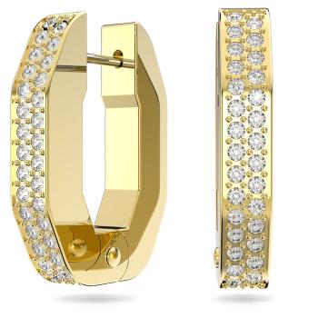 Swarovski Pôvabné pozlátené kruhové náušnice Dextera 5626084_5639098 M (3 x 2 cm)