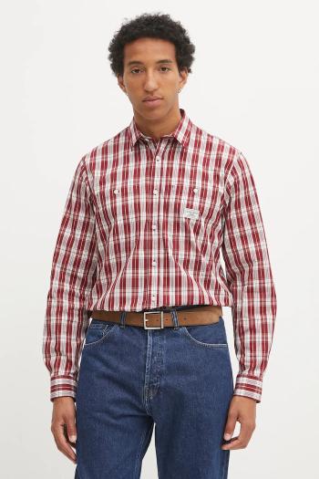 Bavlnená košeľa Guess Jeans bordová farba, regular, s klasickým golierom, M5YH37 WH7Q1