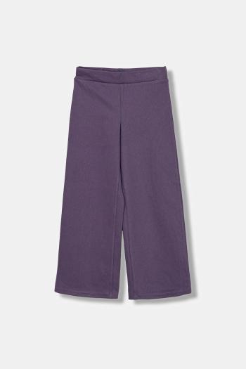 Detské tepláky United Colors of Benetton fialová farba, jednofarebné, 46D6CE04C