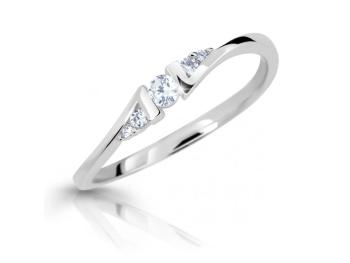 Cutie Jewellery Očarujúce prsteň z bieleho zlata so zirkónmi Z6720-3054-10-X-2 55 mm