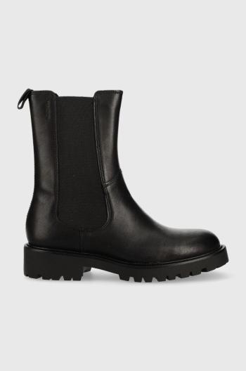 Kožené topánky chelsea Vagabond Shoemakers Kenova dámske, čierna farba, na plochom podpätku,