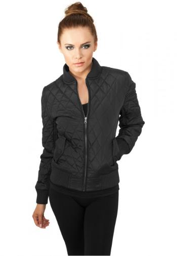 Urban Classics Ladies Diamond Quilt Nylon Jacket black - XS