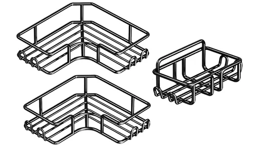 MAKRO - Polička rohová 23x23x8cm sada