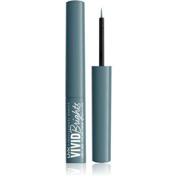 NYX Professional Makeup Vivid Brights tekuté linky na oči odtieň 01 Cyan Simp 2 ml