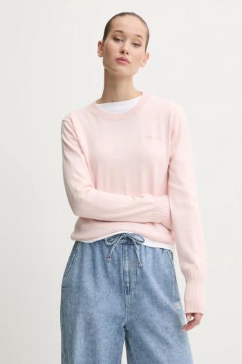 Sveter s prímesou vlny Guess Jeans dámsky, ružová farba, W4BR83 Z3HO2