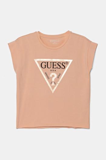 Detské tričko Guess oranžová farba, J81I15 J1311