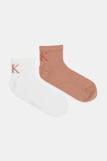 Ponožky Calvin Klein Jeans 2-pak pánske, oranžová farba, 701231392