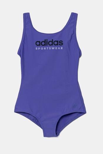 Jednodielne detské plavky adidas Performance fialová farba, JH1035