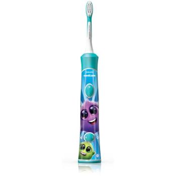 Philips Sonicare For Kids HX6322/04 sonická elektrická zubná kefka pre deti prepojená s pripojením Bluetooth Aqua 1 ks