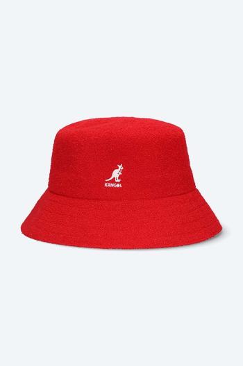 Klobúk Kangol Bermuda Bucket K3050ST.SCARLET-SCARLET, červená farba