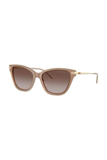 Slnečné okuliare Emporio Armani dámske, béžová farba, 0EA4251