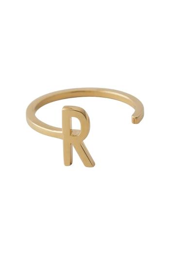 Strieborný pozlátený prsteň Design Letters 90601000R