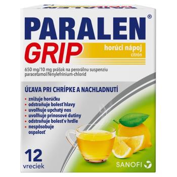 PARALEN GRIP horúci nápoj citrón 650mg/10mg 12 vreciek