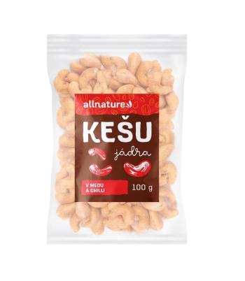 Allnature Kešu v medu a chilli 100 g