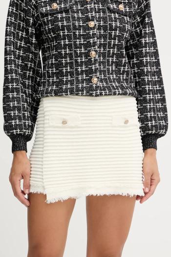 Šortky Guess MALINA béžová farba, jednofarebné, vysoký pás, W5YD1R Z0201