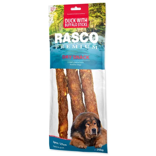 Rasco Premium 3 tyčinky bůvolí obalené kachním masem 250 g