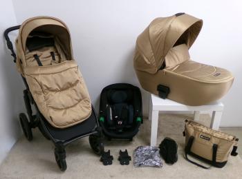 KINDERKRAFT SELECT Kočík kombinovaný 3v1 Prime 2 Sandrose Beige, Premium