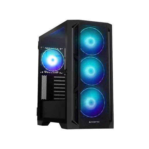 CHIEFTEC skriňa APEX LUMO, E-ATX, 1x USB-C 3.2, 2x USB 3.0, 4x 140mm ARGB Fan, ARGB Hub, čierna