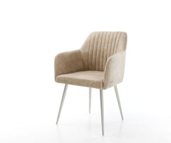 Jedálenská stolička Greg-Flex béžová vintage kužeľová podnož