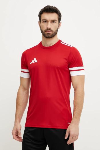 Tréningové tričko adidas Performance Squad 25 červená farba, s nášivkou, JE2601