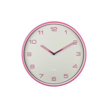 Dizajnové nástenné hodiny Karlsson 6013BP ružové,priemer 40 cm