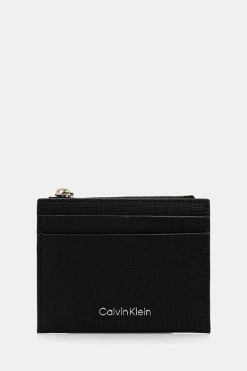 Kožená peňaženka Calvin Klein čierna farba, LV04D1044G