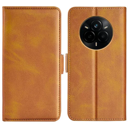 SIDE Peňaženkové puzdro pre Realme 14 Pro 5G svetlohnedé