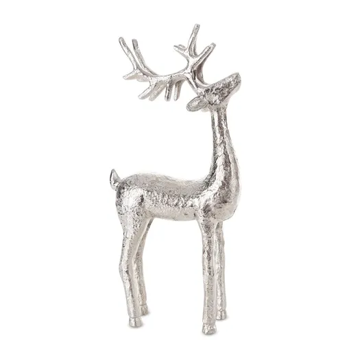 ArtFir Vianočná dekorácia JELEŇ 166A | strieborná 16 x 6 x 39 cm