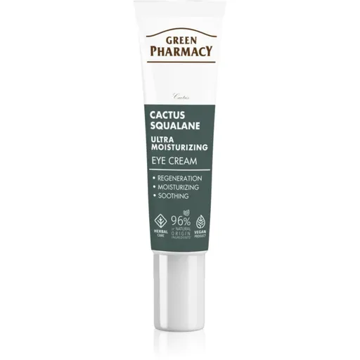 Green Pharmacy Cactus & Squalane Eye Cream hydratačná a rozjasňujúca starostlivosť na očné viečka a kruhy pod očami 15 ml