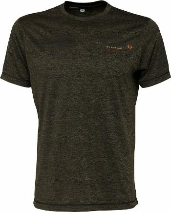 Savage Gear Tričko Fighter Stretch T-Shirt Burnt Olive Melange M