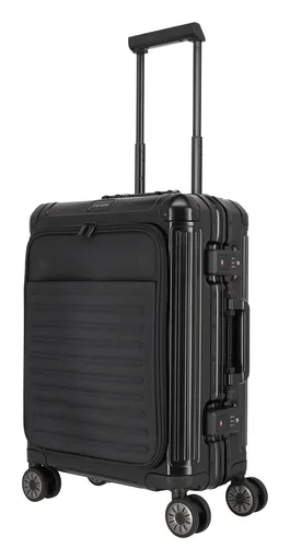 Hliníkový kufor Travelite Next 4w S Front pocket Black