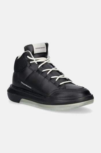 Topánky Emporio Armani pánske, čierna farba, X4Z135 XR201 K001