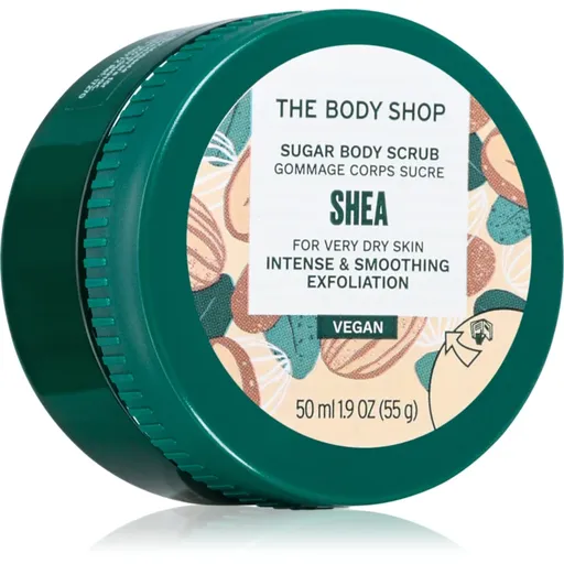 The Body Shop Shea Body Scrub cukrový telový peeling s bambuckým maslom 50 ml