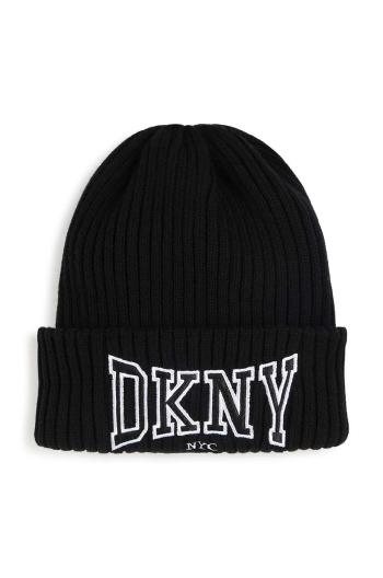 Detská čiapka Dkny čierna farba biela, D62069