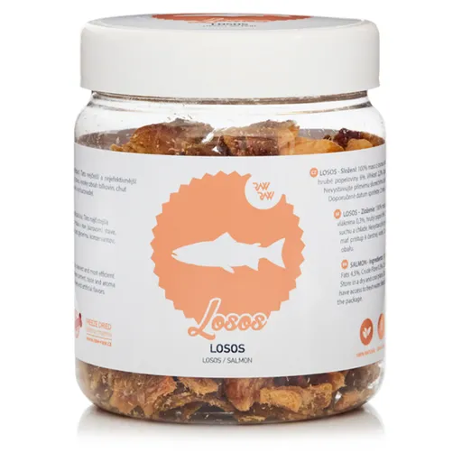 RAW RAW pochúťka mrazom sušené mäso z Lososa 110 g