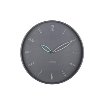 Dizajnové nástenné hodiny Karlsson 6012GY sivé,priemer 40 cm