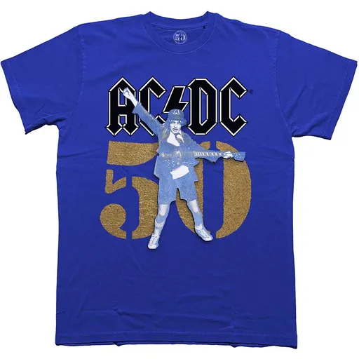 AC/DC tričko Gold Fifty Modrá S