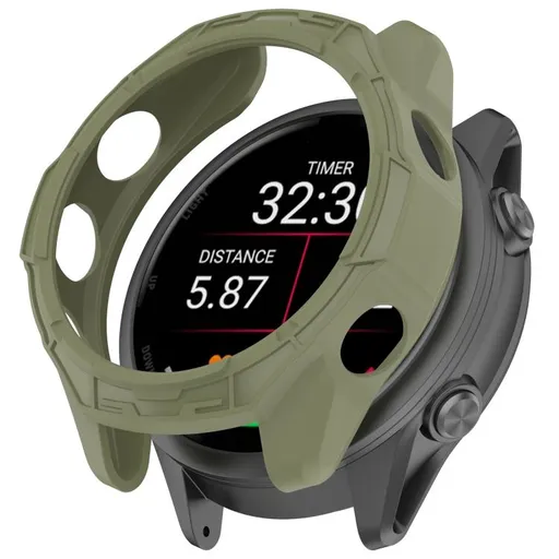 TPU HALF COVER Kryt pre Garmin Forerunner 570 47mm zelený