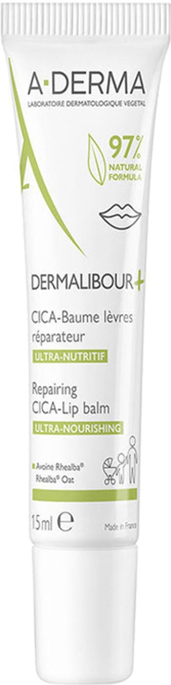 A-DERMA Hydratačný balzam na pery Dermalibour+ (Repairing Cica-Lip Balm) 15 ml