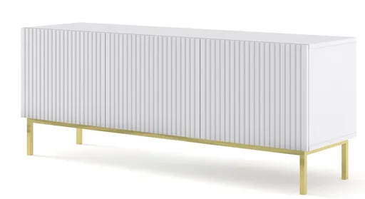 ARTBm TV stolík RAVENNA B 3D 150  | biela matná Prevedenie: Biela matná / zlatá podnož