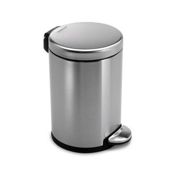 Simplehuman Pedálový kôš 4,5 l, okrúhly, matná oceľ, FPP (CW1852CB)